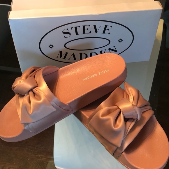 Steve Madden Shoes - Steve Madden Silky Pink Satin Sandals 🌸